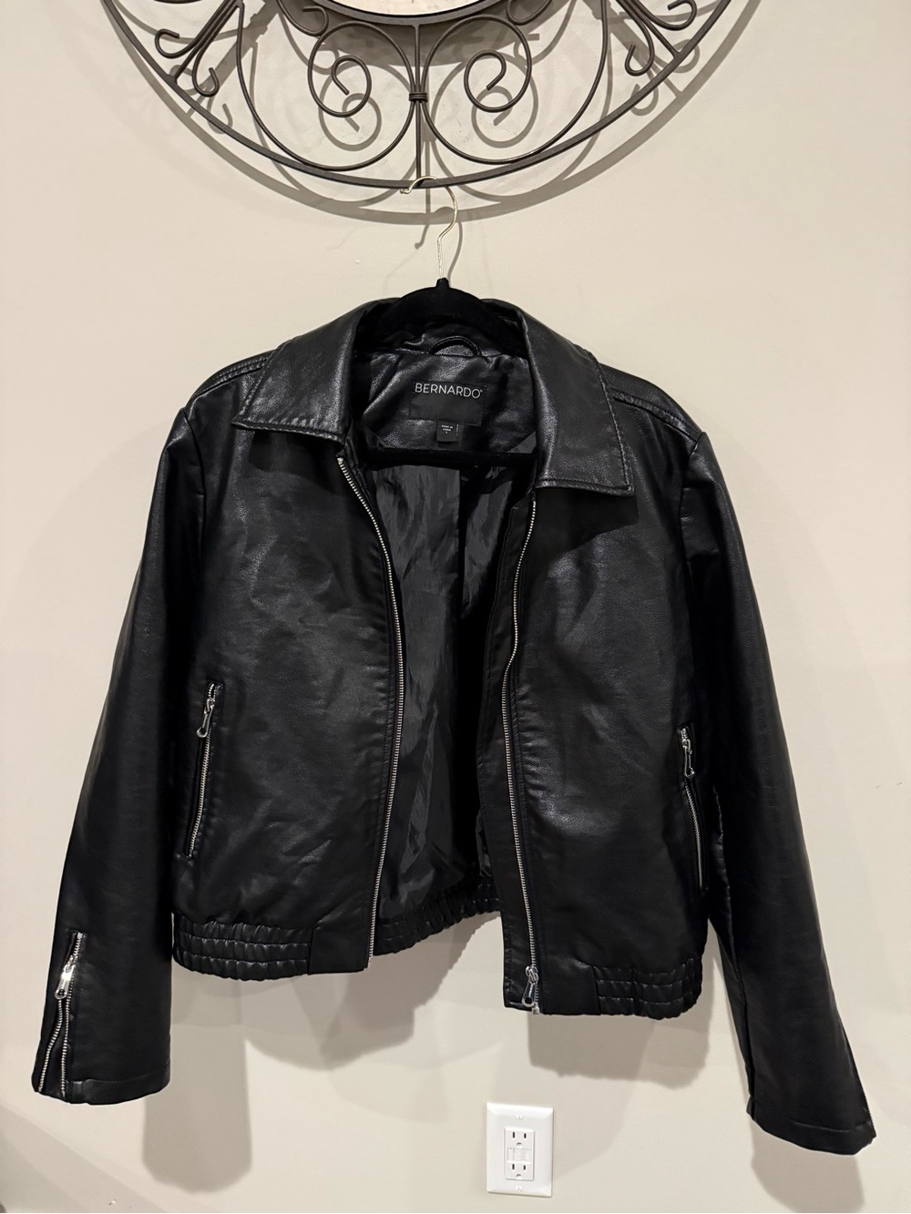 Bernardo‎ Black Leather Jacket